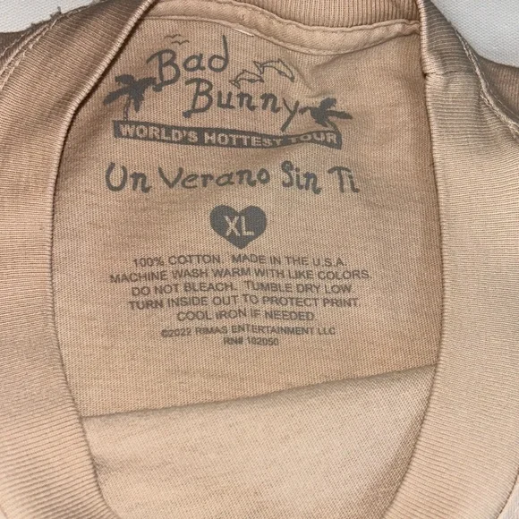 Bad Bunny Un Verano Sin Ti Concert T-Shirt Unisex Size XL Beach Palm Trees - Picture 4 of 11